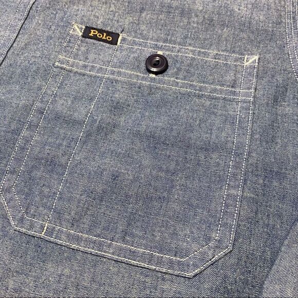 Ralph Lauren Polo Authentic Denim Goods Classic Chambray Shirt size Small - Picture 4 of 11